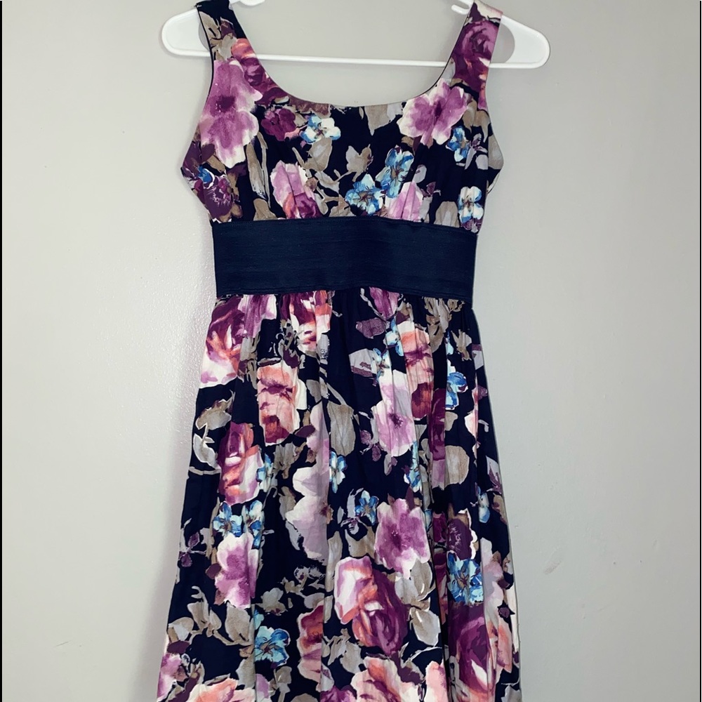 Blue Purple flower dress